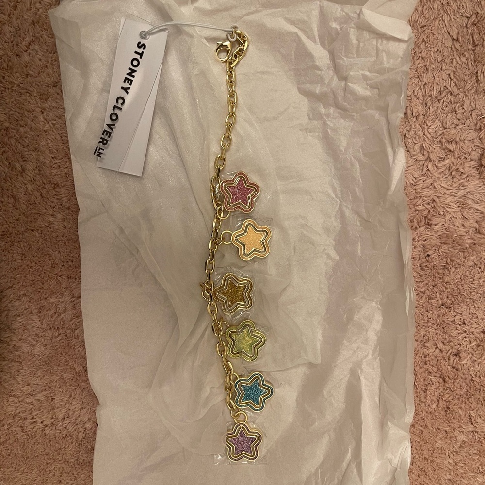 Park & Beach Stoney Clover Lane Gold Star Charm keychain